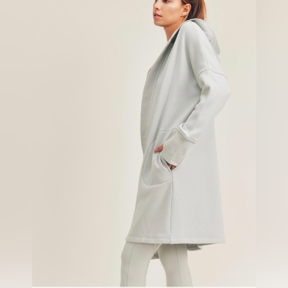 Mono B Longline Fleece Cardigan Mint New NWT SML - Picture 3 of 5